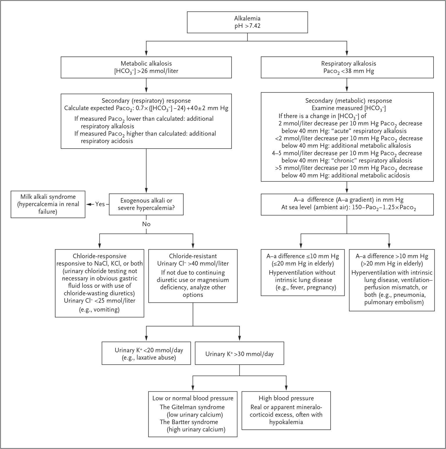 Assessment of Alkalosis.
